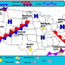 Forecasting weather map worksheet #1