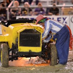 Rudy burns the rodeo clown