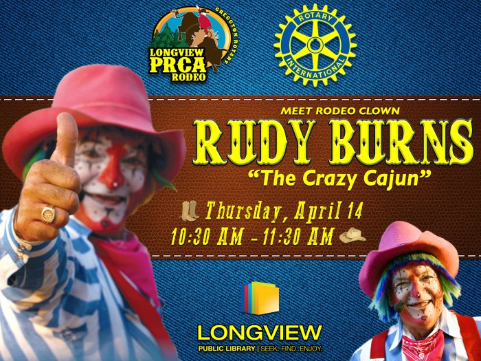 Rudy burns the rodeo clown