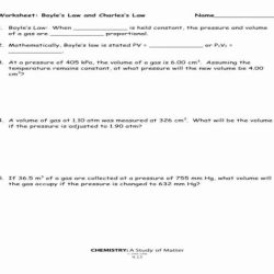 Boyle's and charles law worksheet