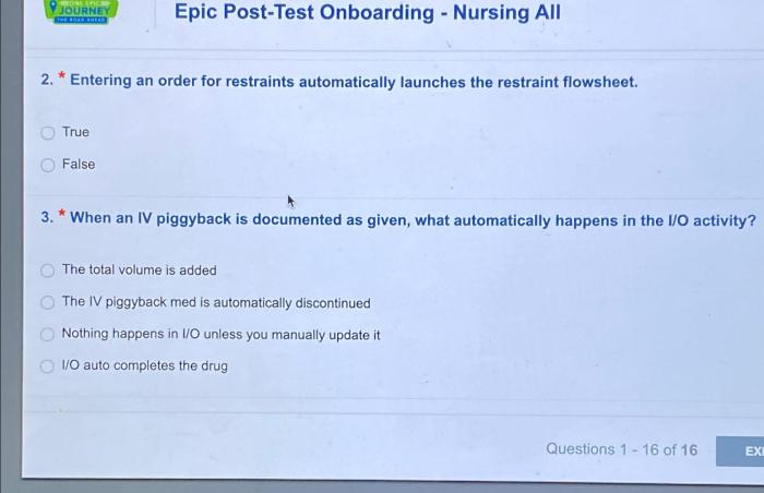 Epic post test onboarding nursing all answers