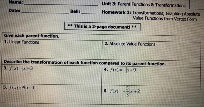 Unit 9 transformations homework 7 sequences of transformations