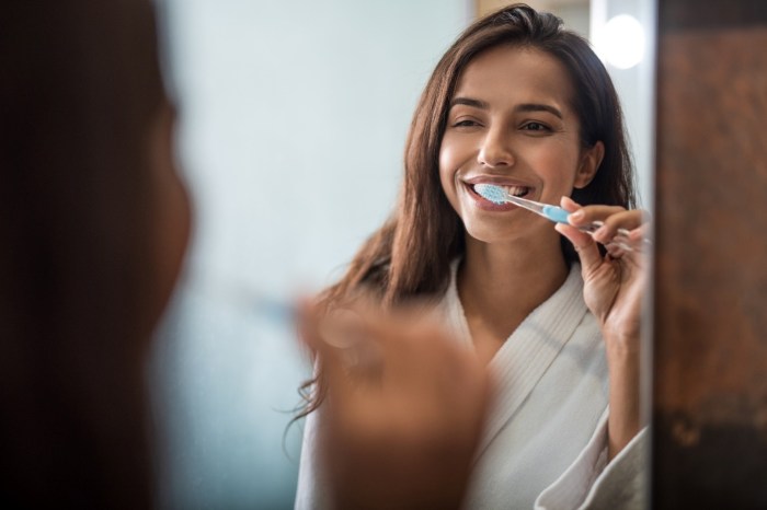 Antes de acostarse maría se cepilla los dientes