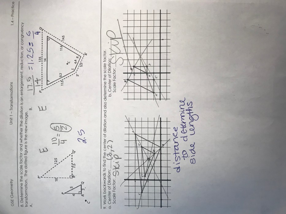 Unit 9 transformations homework 7 sequences of transformations