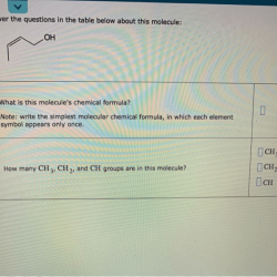 Answer the questions in the table below about this molecule